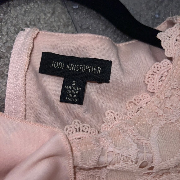 Jodi Kristopher Lace Light Pink Dress - Picture 6 of 6